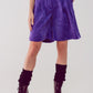 Longline short in purple cord Szua Store