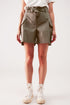 Longline wide leg bermuda shorts in khaki Szua Store