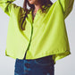 Q2 Loose Fit Blouse in Lime Green