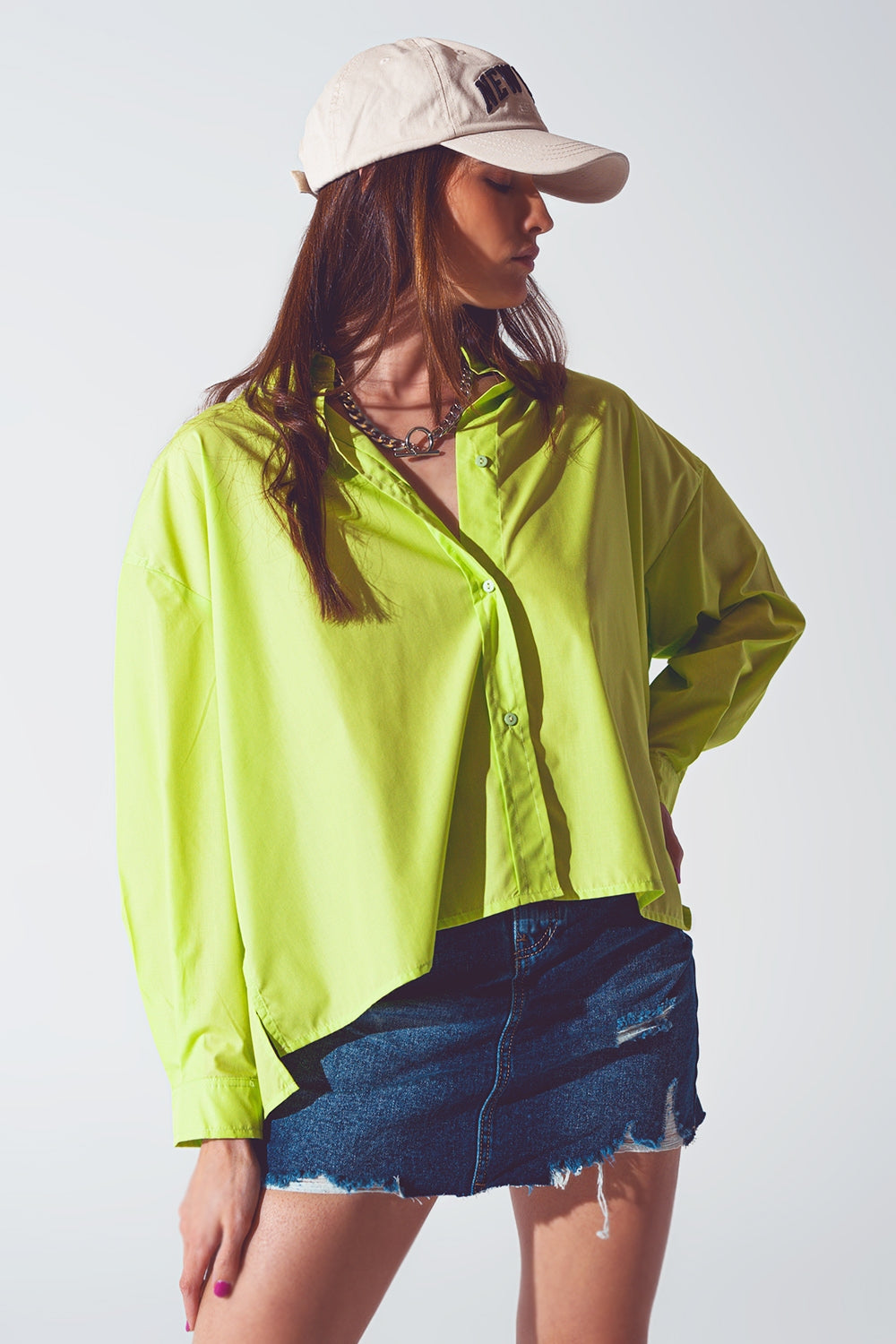 Loose Fit Blouse in Lime Green - Szua Store
