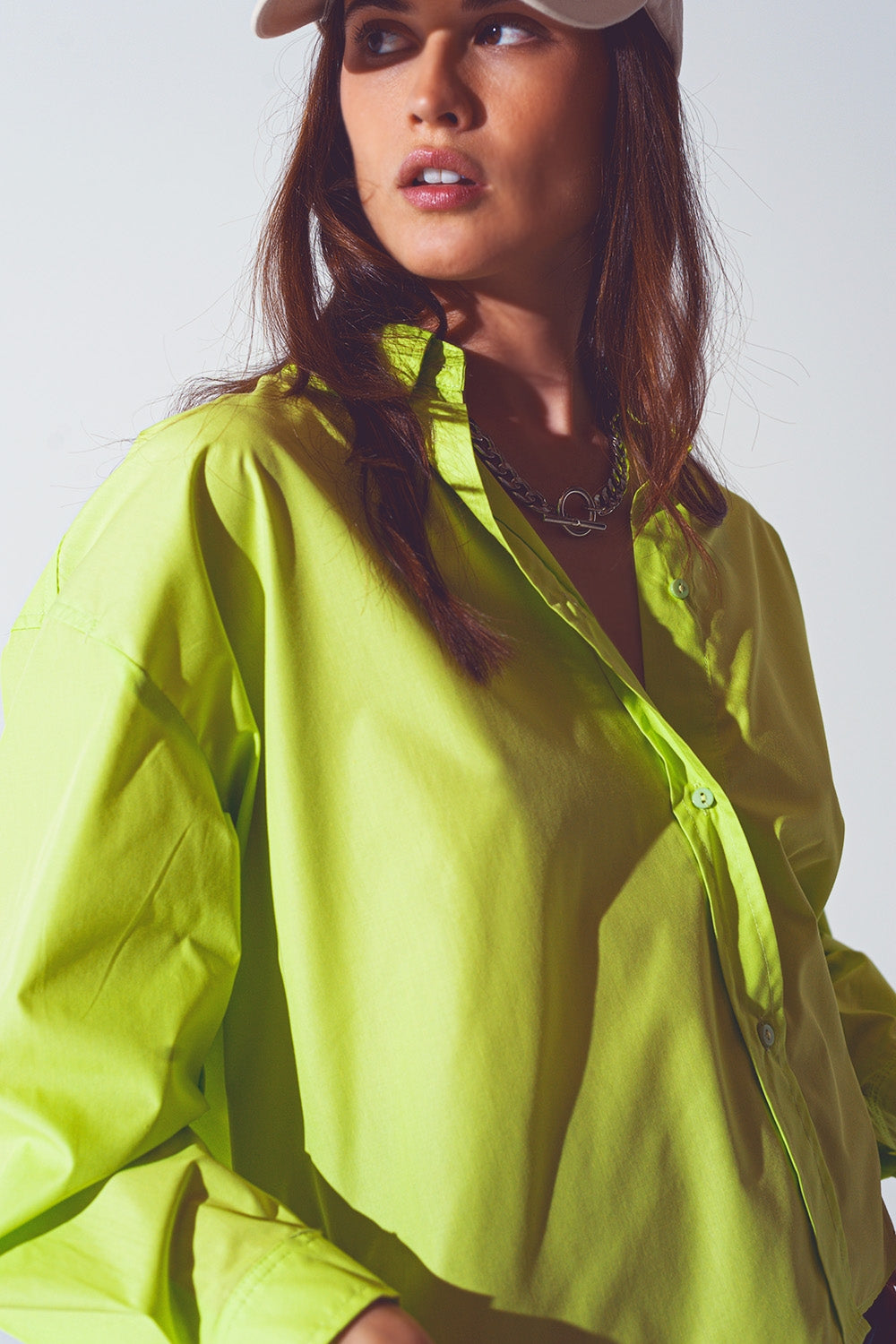 Loose Fit Blouse in Lime Green - Szua Store