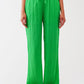Q2 Loose Fit Striped Pants in Green