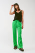 Loose Fit Striped Pants in Green - Szua Store