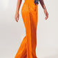 Loose Fit Zebra Print Pants in Orange - Szua Store