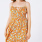 Maxi beach dress in orange flower print - Szua Store