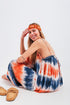 Maxi cami dress in blue and orange tie dye Szua Store