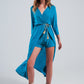 Maxi dress in shimmer blue Szua Store