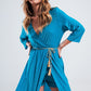 Maxi dress in shimmer blue Szua Store