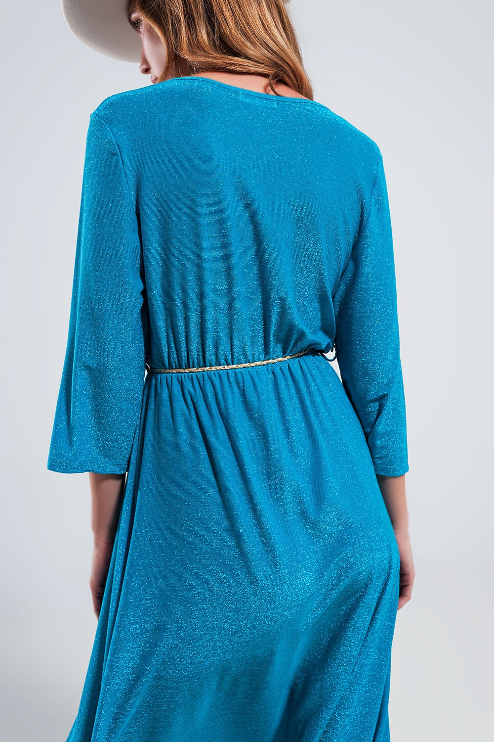 Maxi dress in shimmer blue Szua Store