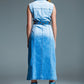 Maxi sleeveless Denim Dress With Ombre Detail