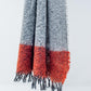 Melange mix stripe scarf in red Szua Store