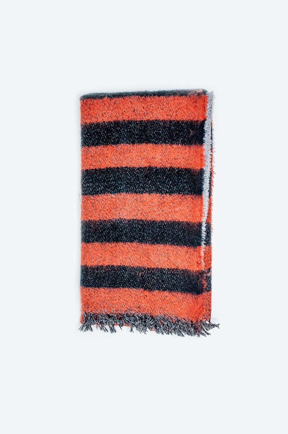 Melange mix stripe scarf in red Szua Store