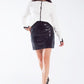 Mini Bodycon Skirt in Black Small Sequins