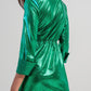 Mini dress with button detail in green Szua Store