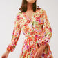 Mini Dress With Ruffles in Multicolor Floral Print - Szua Store