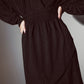 Mini-length glitter dress with deep V-neck in Black