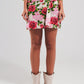 Mini skirt with knot front in rose print Szua Store