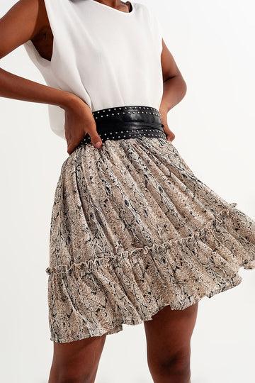 Mini skirt with snake print Szua Store