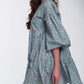 Mini smock dress with puff sleeves in floral Szua Store