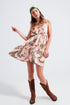 Mini sundress in pink paisley floral Szua Store