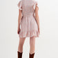 Mini wrap dress with frill hem in pink print Szua Store