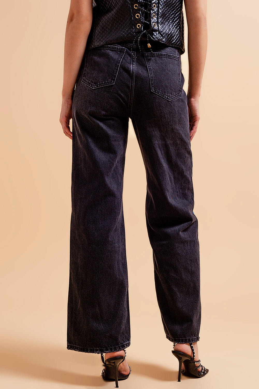 Mom jeans with 90s color block design Szua Store