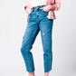 Mom jeans with embroidered stars Szua Store