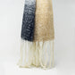 Q2 Multi Colored Chunky Knit Scarf in Shades of Beige Stripes