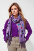 Q2 Multicolored Polka Dot soft Scarf in Purple