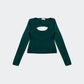 Open back jumper in green - Szua Store