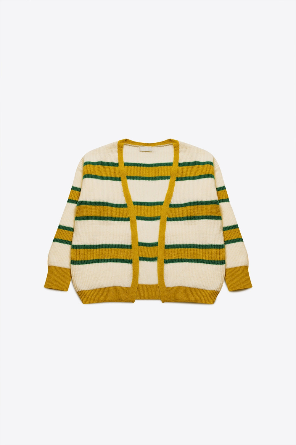 Open front cardi in yellow stripe - Szua Store