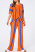 Orange striped crochet pants - Szua Store