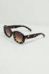 Q2 Oval Shapped Sunglasses in Tortoise Shell