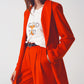 Q2 Oversized blazer in orange