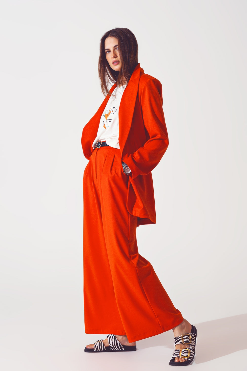 Oversized blazer in orange - Szua Store