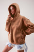 Oversized boyfriend hoodie in beige Szua Store