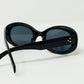 Oversized Oval Sunglasses in Black