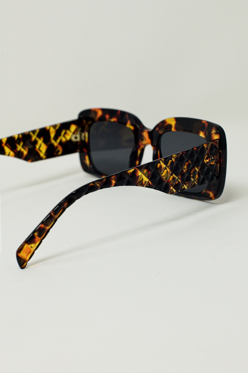 Oversized Rectangular Sunglasses in vintage Tortoise Shell - Szua Store