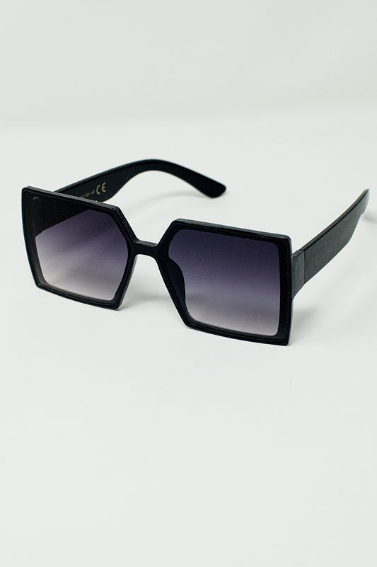 Oversized Square Sunglasses In Black - Szua Store
