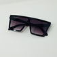 Oversized Squared 70´s Sunglasses in Black - Szua Store