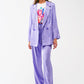 Oversized Zebra Print Blazer in Purple - Szua Store