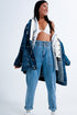 Paperbag waist Mom jeans in mid blue Szua Store