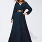 Party Long sleeve maxi dress with glitter in green