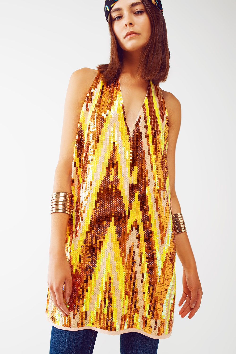 Party Mini Dress with Sequins - Szua Store