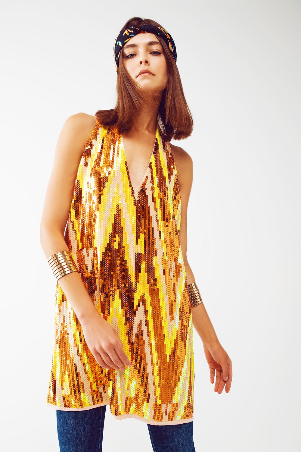 Party Mini Dress with Sequins - Szua Store