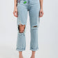 Patch rip jeans in light wash Szua Store