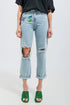 Patch rip jeans in light wash Szua Store