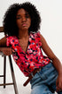 Pink haze floral top in multi Szua Store