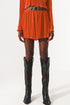 Q2 Pleated shorts in orange