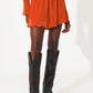 Pleated shorts in orange - Szua Store